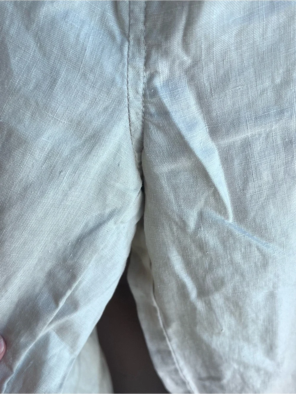 Elements by Arnold Zimberg Cream 100%  Linen Pants Size L Breathable Summer